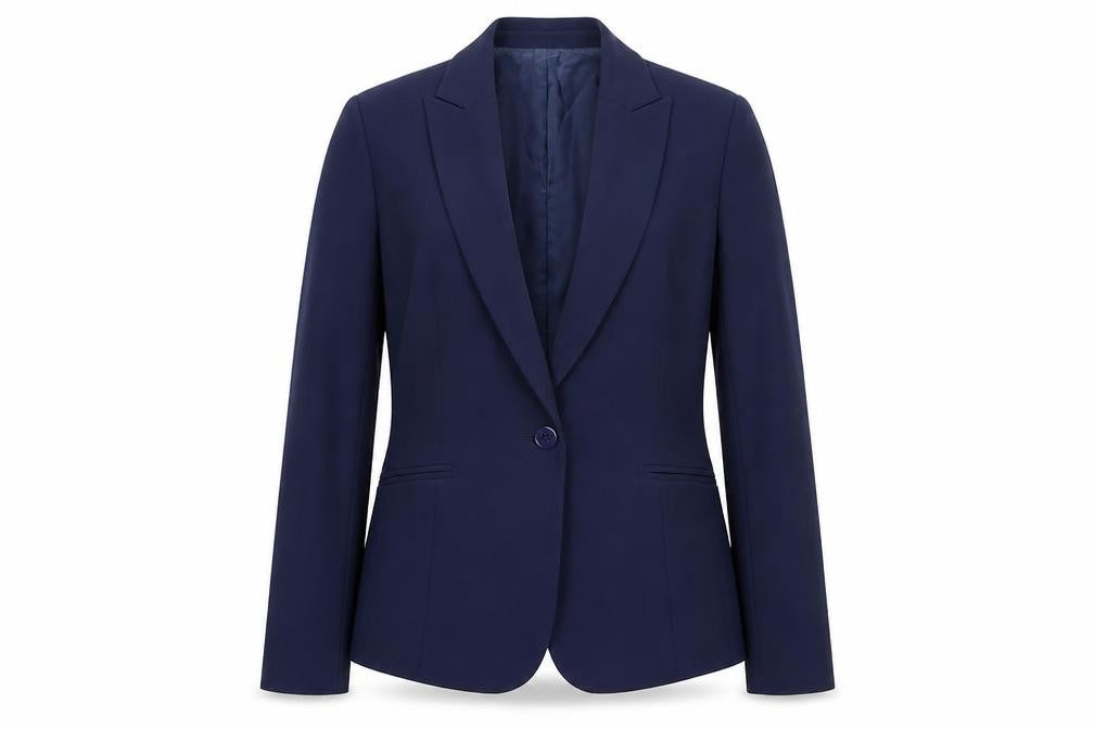 Front view of EPS by Episode Women's Blue Blazer, size 12