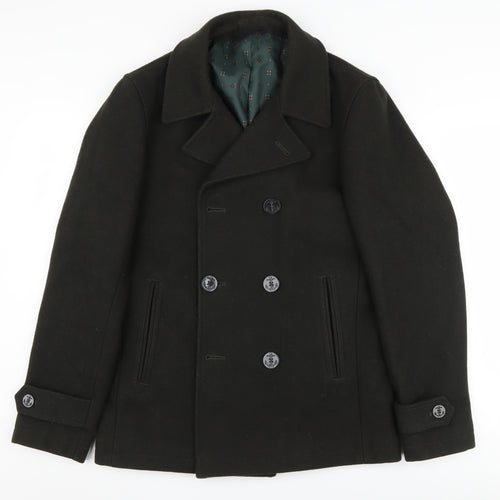 Next Women's Black Wool Pea Coat Size S