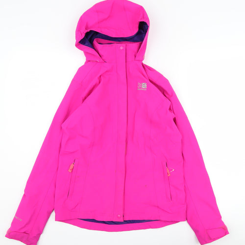 Karrimor Girls Pink Hooded Jacket 13 Years Water Resistant