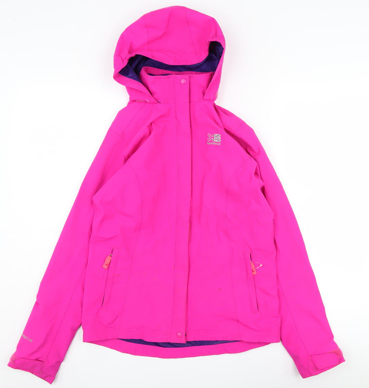 Karrimor Girls Pink Hooded Jacket 13 Years Water Resistant
