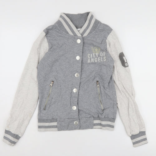 ONLY Girls Grey Hooded Cardigan L - Casual Style