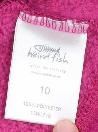 Weird Fish Women's Pink Pullover Sweatshirt Size 10 UK