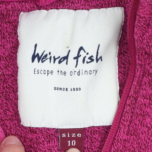 Weird Fish Women's Pink Pullover Sweatshirt Size 10 UK