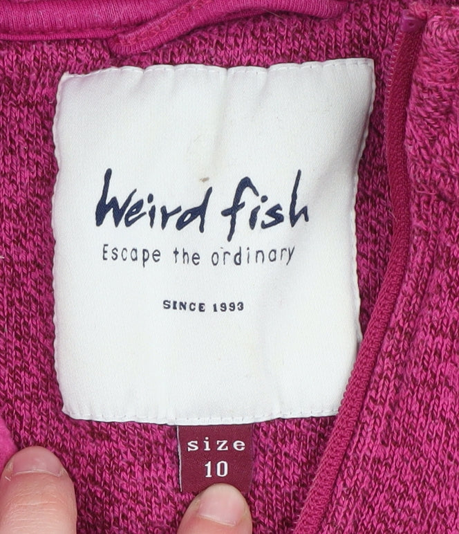 Weird Fish Women's Pink Pullover Sweatshirt Size 10 UK
