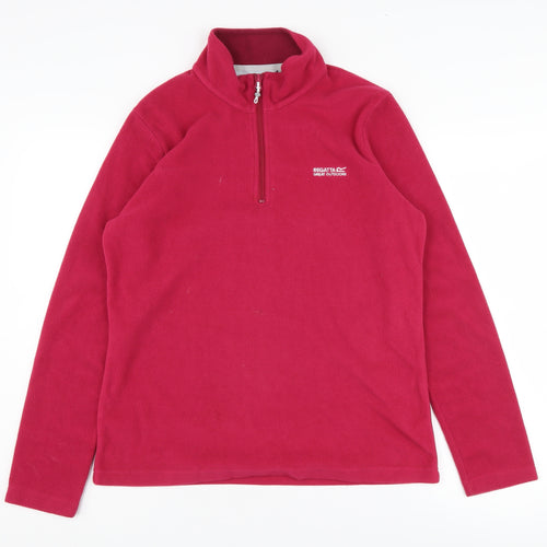 Regatta Women's Red 1/2 Zip Fleece Sweatshirt M