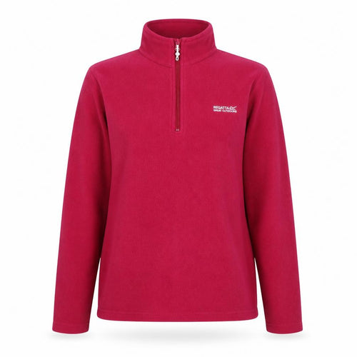 Regatta Women's Red 1/2 Zip Fleece Sweatshirt M