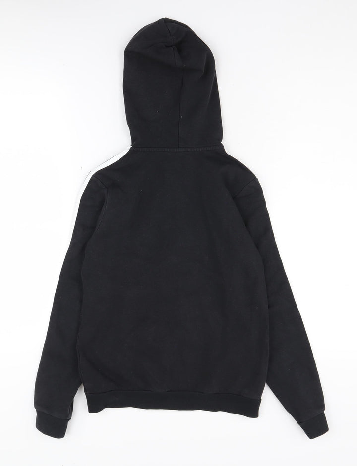 Adidas Boys Black Full Zip Hoodie - 11-12 Years