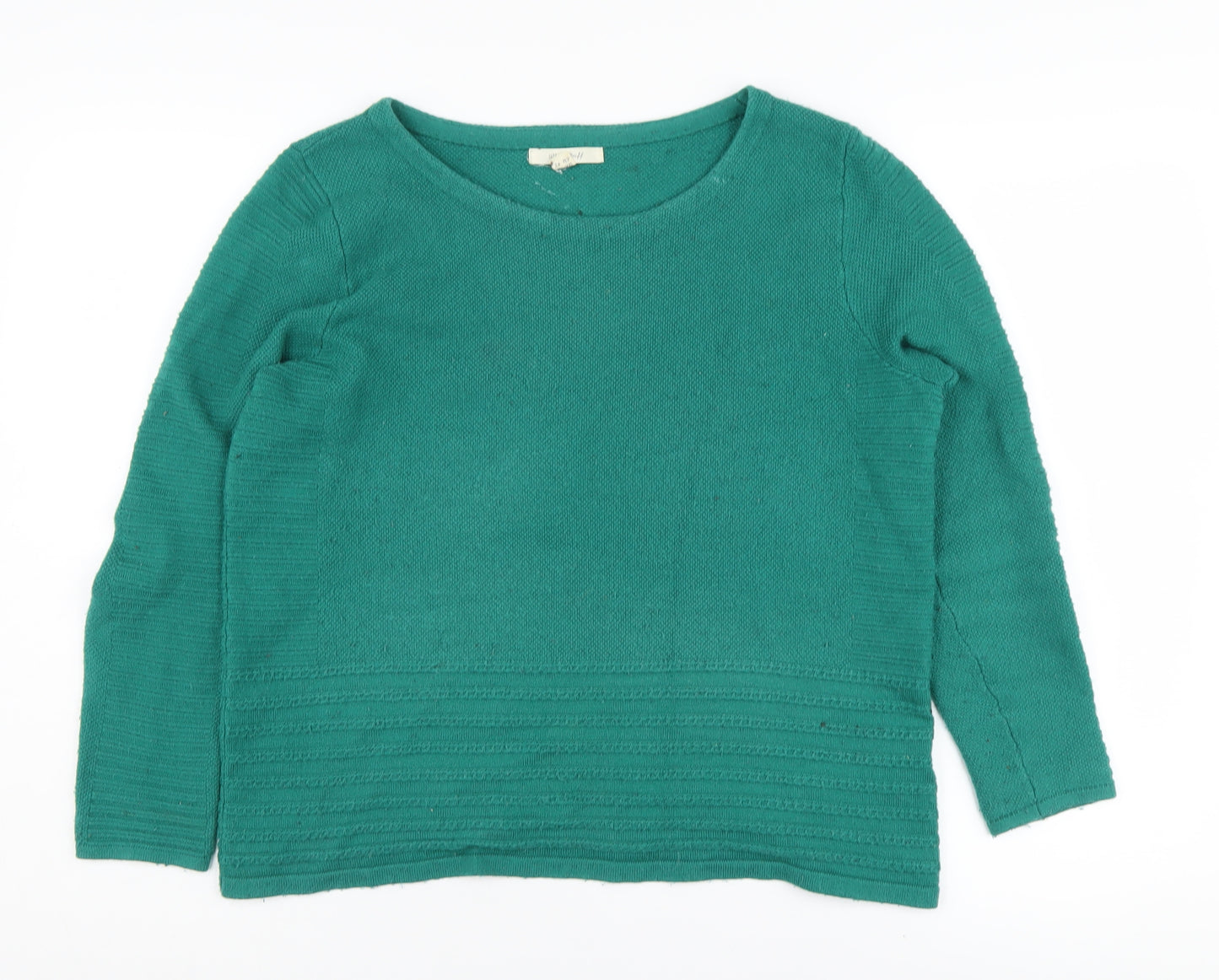 White Stuff Women's Green Pullover Jumper Size 12