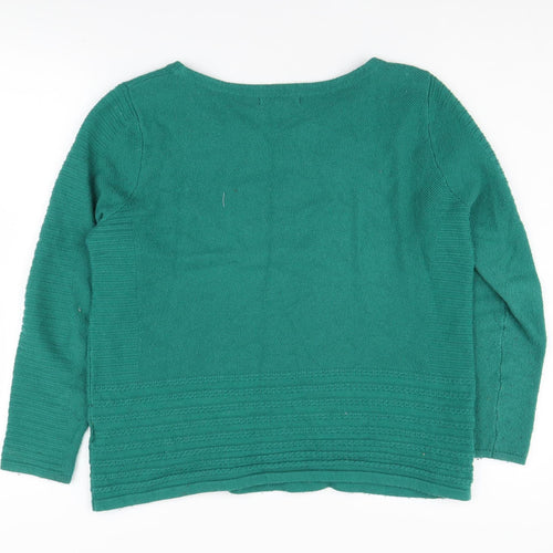 White Stuff Women's Green Pullover Jumper Size 12