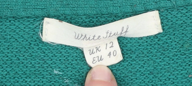 White Stuff Women's Green Pullover Jumper Size 12