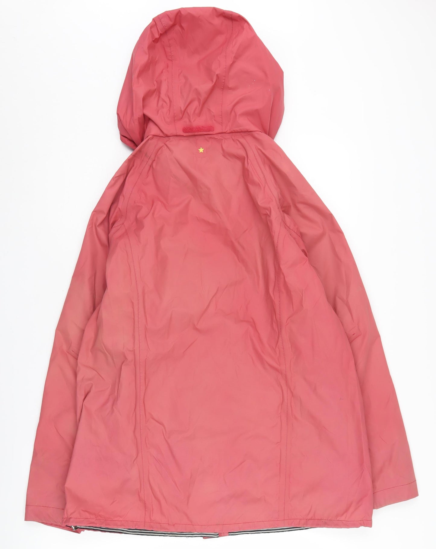 Joules Women's Pink Waterproof Hooded Rain Coat L