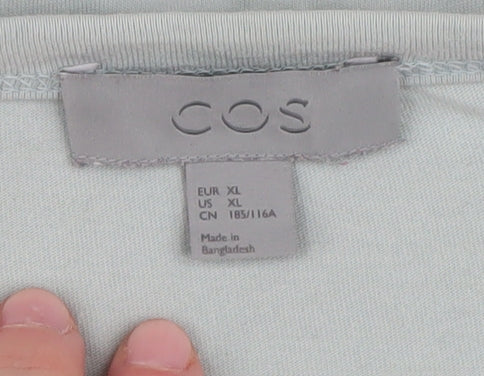 COS Green Cotton T-Shirt, Unisex L, Short Sleeve