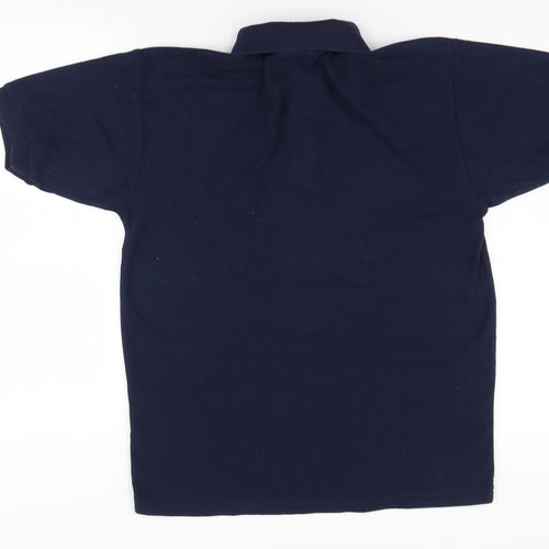Zantos Men's Blue Polo Shirt Medium Solid Slim Casual