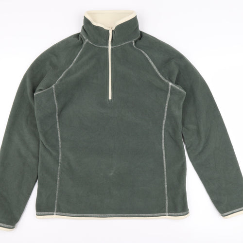 Mountain Warehouse Women's Green 1/2 Zip Pullover UK 12