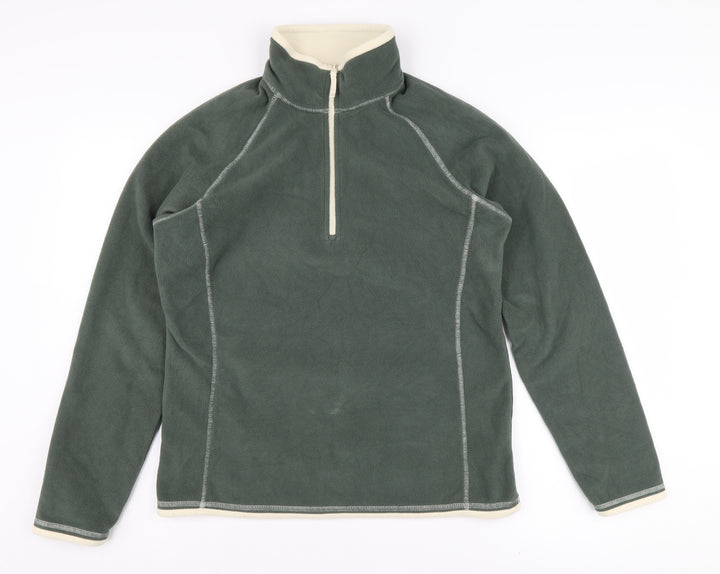 Mountain Warehouse Women's Green 1/2 Zip Pullover UK 12