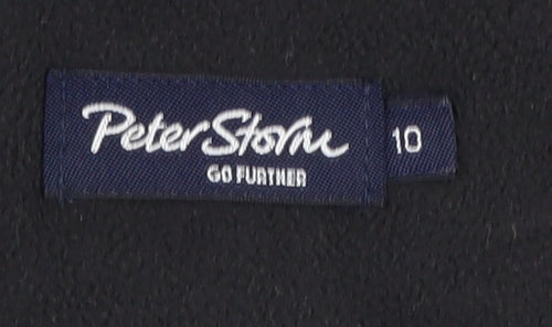 Peter Storm Women's Black Fleece Jacket, Size 10, Casual Outdoor