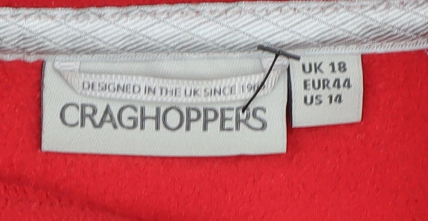 Craghoppers Women's Red 1/2 Zip Fleece Sweatshirt Size 18