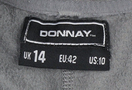 Donnay Women's Grey Fleece Zip Sweatshirt Size 14