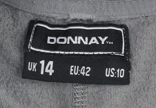 Donnay Women's Grey Fleece Zip Sweatshirt Size 14