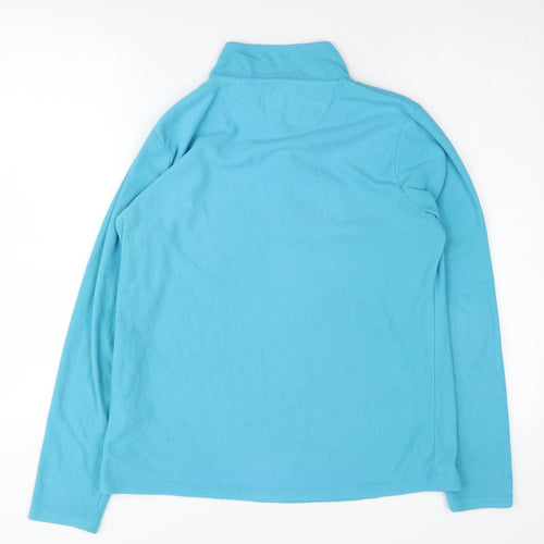 Peter Storm Women Blue 1/4 Zip Fleece Sweatshirt Size 14