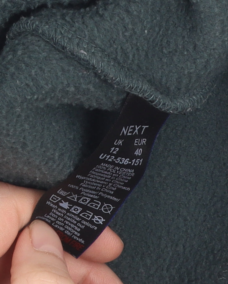 Next Women Green Fleece Pullover Hoodie Size 12