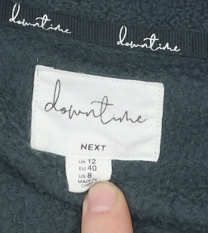 Next Women Green Fleece Pullover Hoodie Size 12