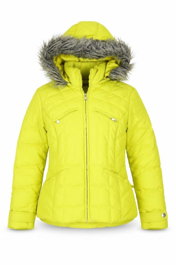 Per Una Yellow Hooded Puffer Jacket Women’s S Winter Casual