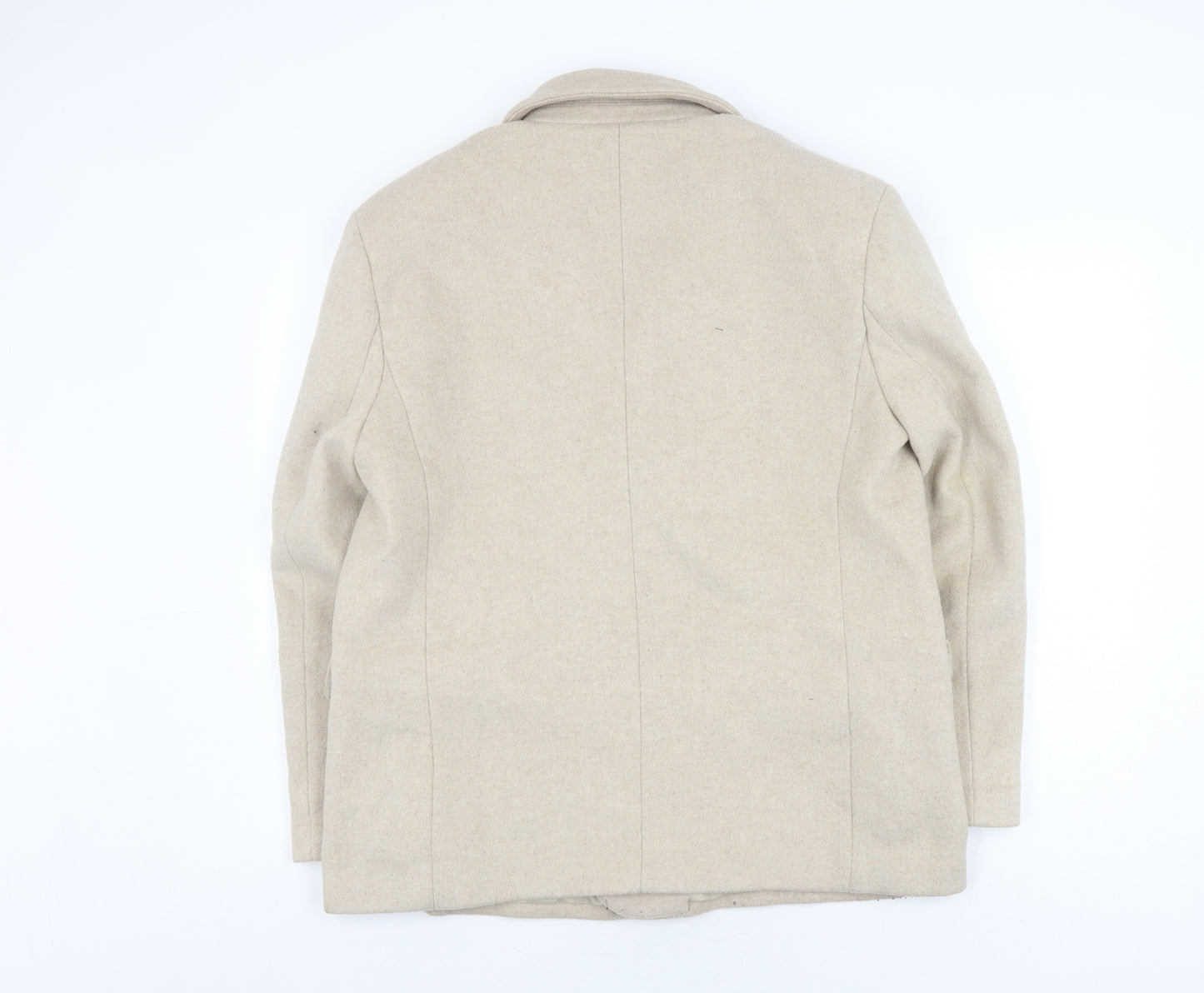 Boohoo Women's Beige Wool Blend Blazer Size 10