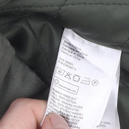 Girls Green Hooded Parka Jacket Size 14