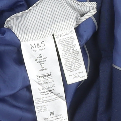 Marks and Spencer Men's Blue 42R Suit Jacket