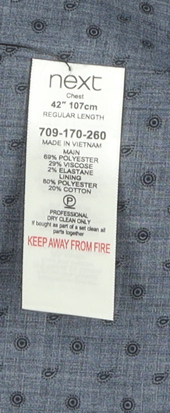 Next Men's Brown Suit Waistcoat - Chest 42R