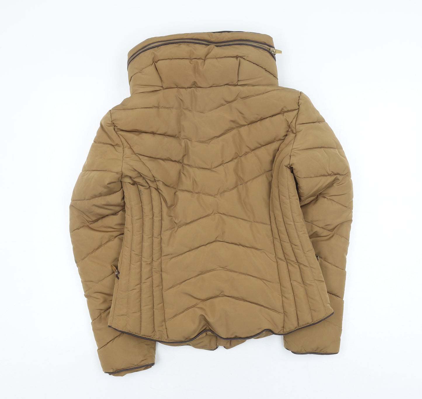 Zara Women's Brown Puffer Jacket Size M