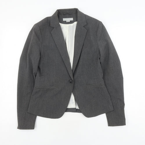 H&M Women's Grey Slim Fit Suit Jacket Size 10