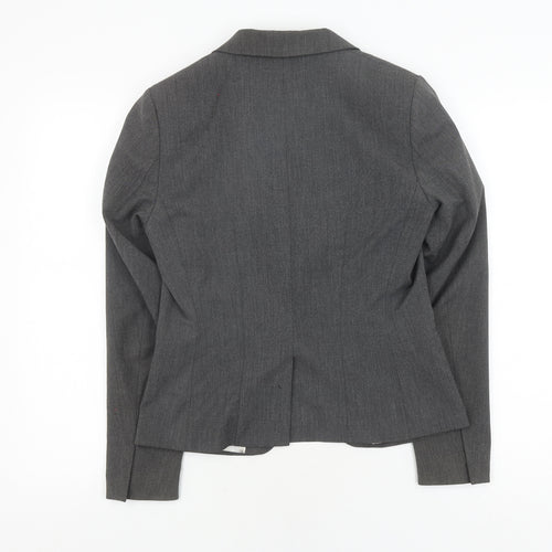 H&M Women's Grey Slim Fit Suit Jacket Size 10