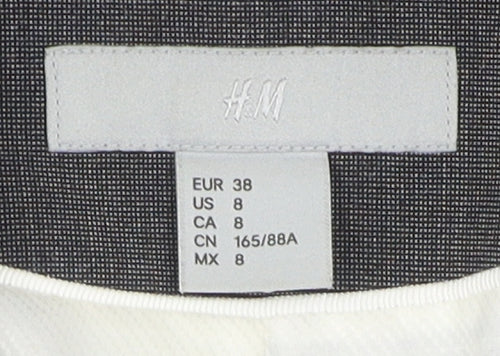 H&M Women's Grey Slim Fit Suit Jacket Size 10