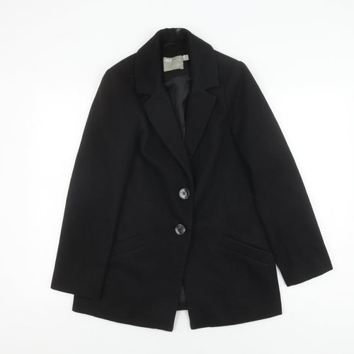 ASOS Women's Black Coat Size 6 - Stylish Winter Essential
