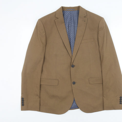 Next Men's Brown Blazer Size 42R Business, Two-Button