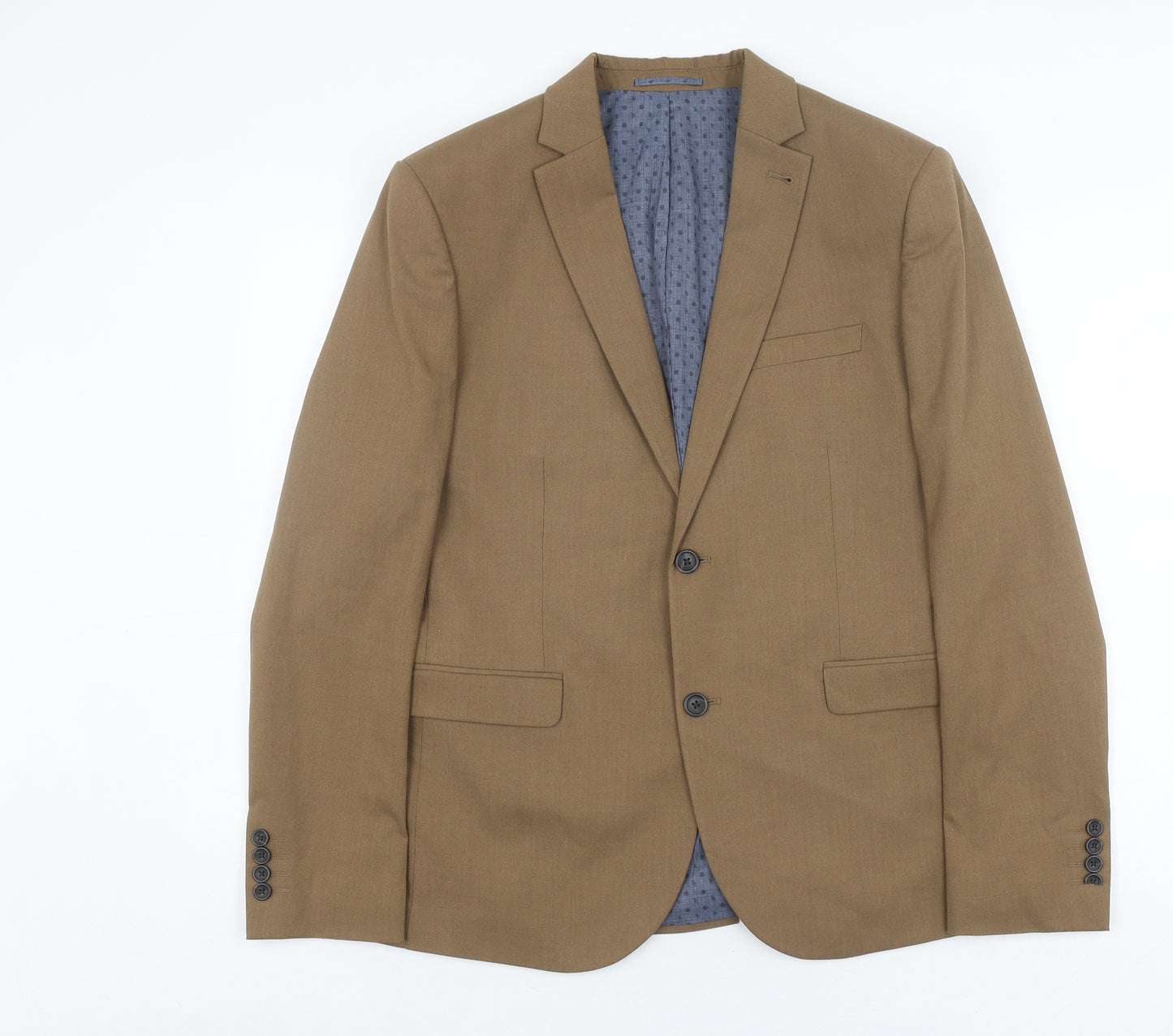 Next Men's Brown Blazer Size 42R Business, Two-Button