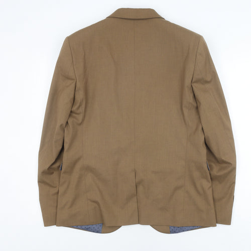 Next Men's Brown Blazer Size 42R Business, Two-Button