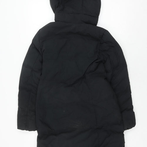 Uniqlo Women's Black XS Puffer Jacket Hooded Winter Coat
