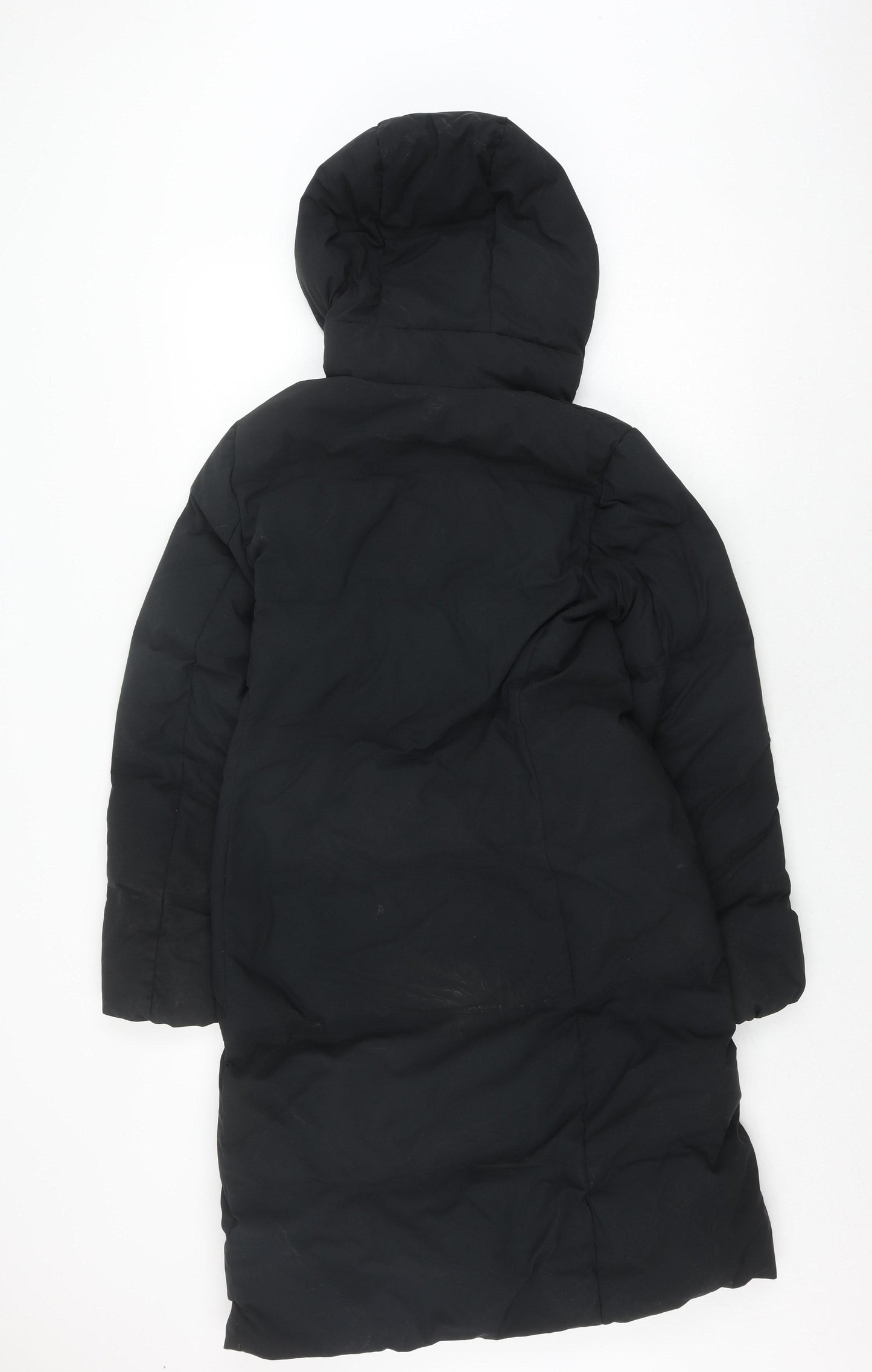 Uniqlo Women's Black XS Puffer Jacket Hooded Winter Coat