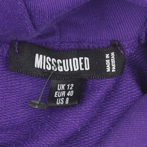 Missguided Women's Purple Pullover Hoodie, Size 12