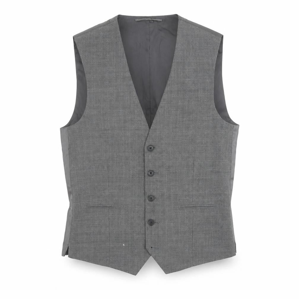 Front view of Next Men's Grey Waistcoat, size 38R, Regular Fit