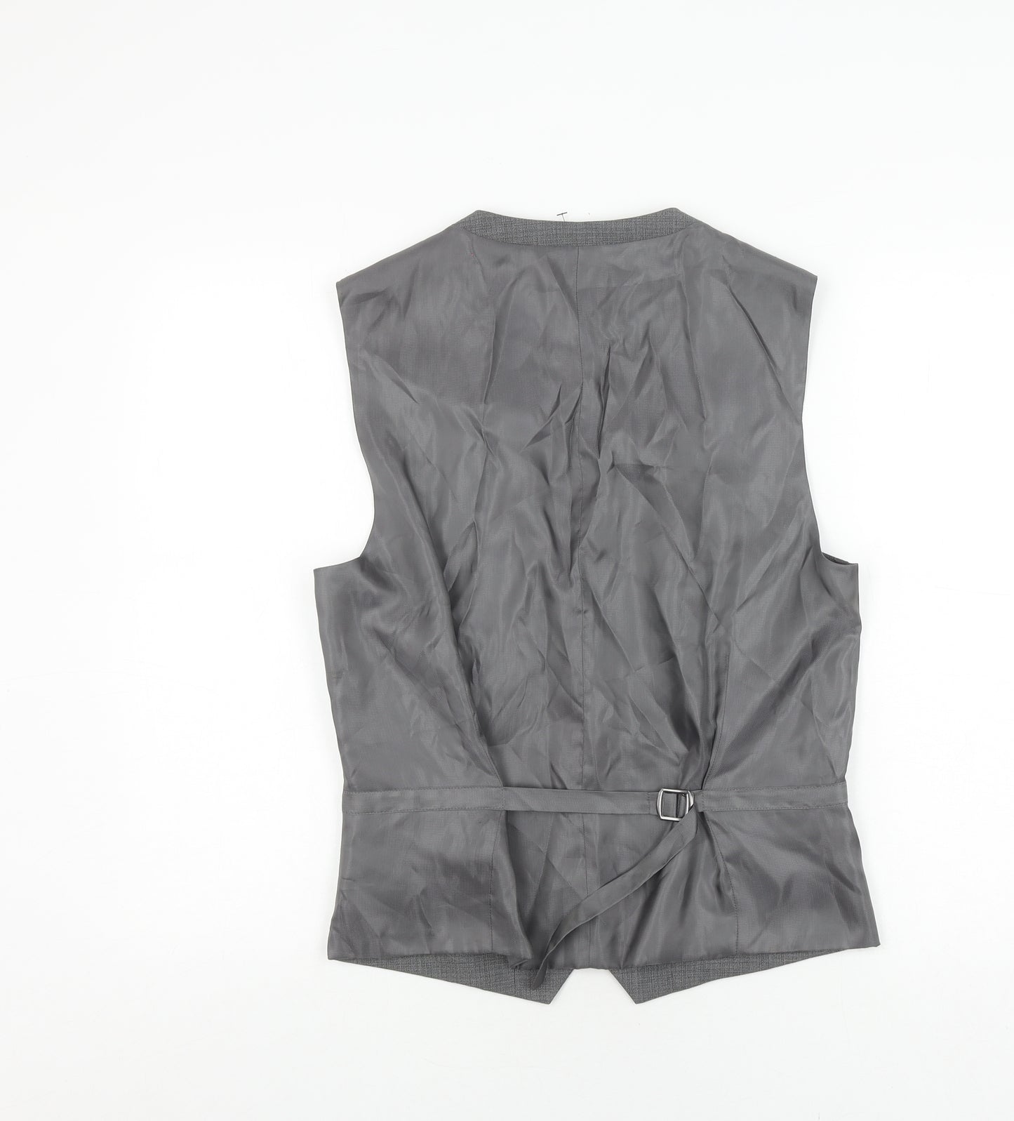 Next Men's Grey Waistcoat, Size 38R, Regular Fit