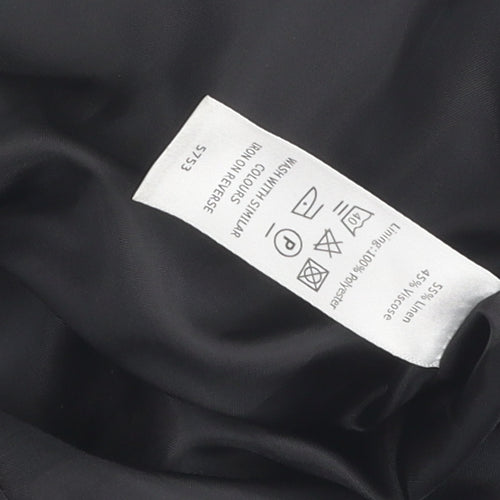 Autonomy Women's Black Linen Jacket Size 18 Casual