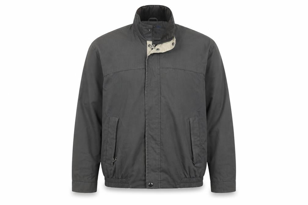 Front view of Towncraft Men's Grey Bomber Jacket -, size M