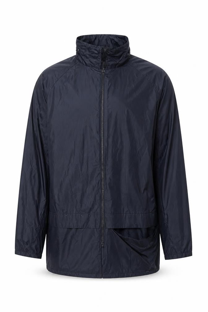 Front view of DRI Black Men's XL Waterproof Rain Coat
