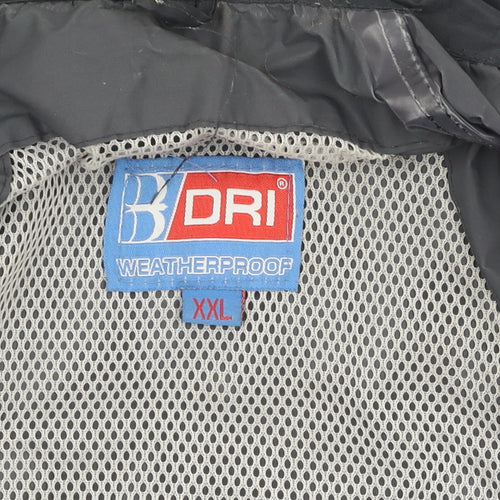 DRI Black Men's XL Waterproof Rain Coat