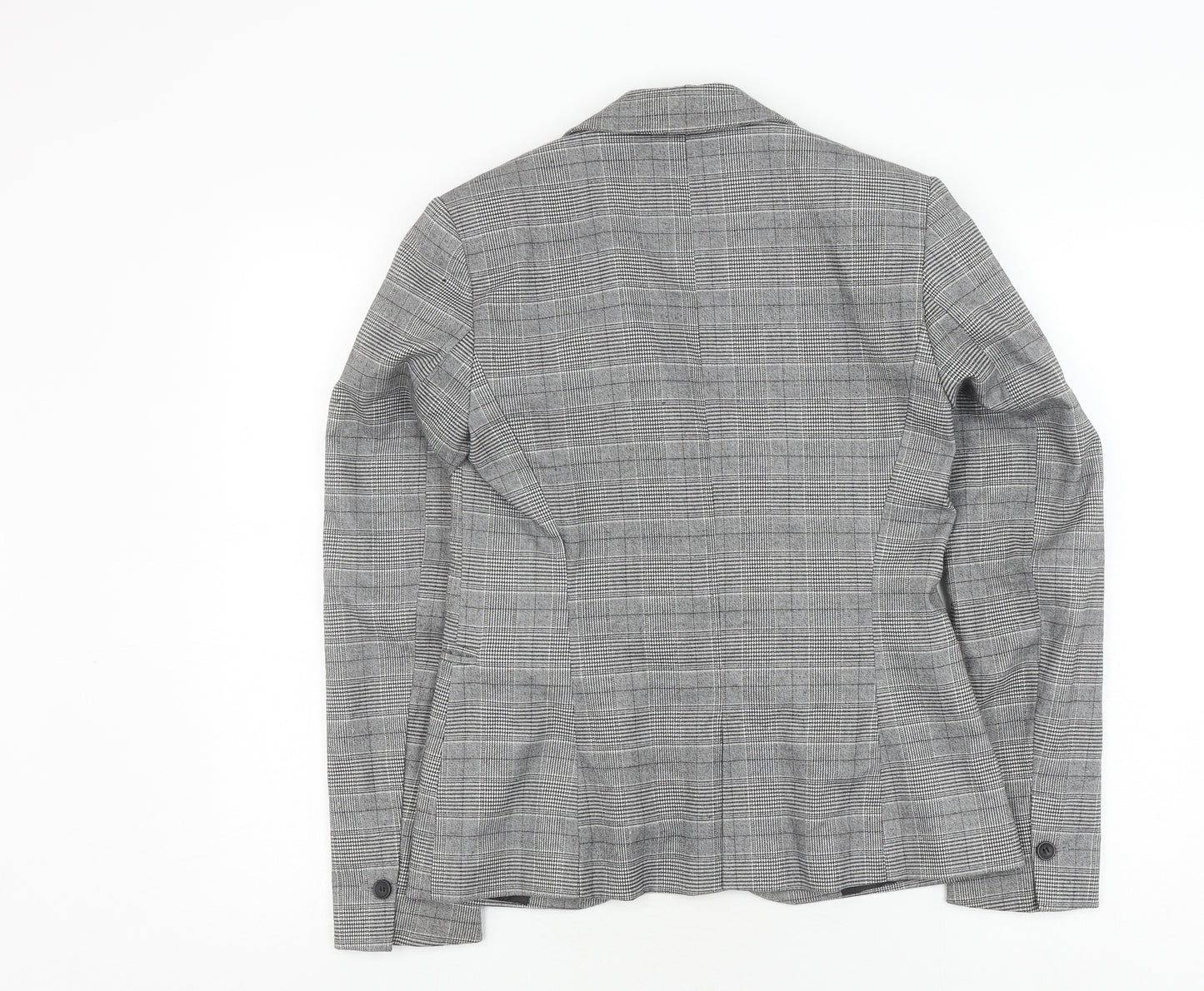 Zara Women's Grey Check Blazer, Size 6, Business Casual