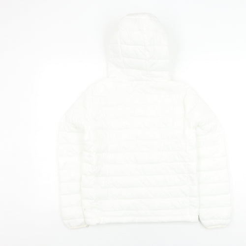Pull&Bear Unisex Kids White Puffer Jacket S Winter Casual